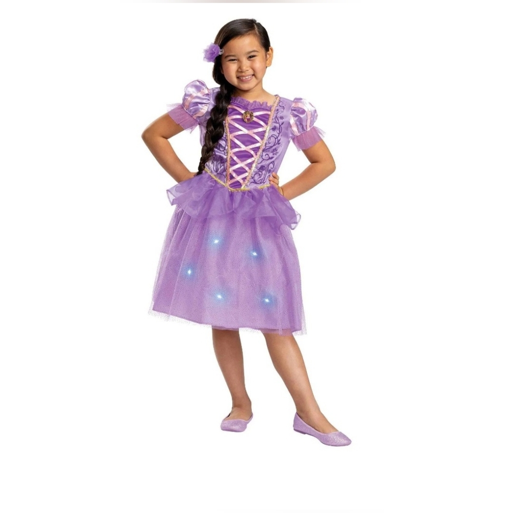 Rapunzel Princess Costume with Gold Accents NWT.